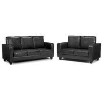 Matt 3 and 2 Seater Suite Black