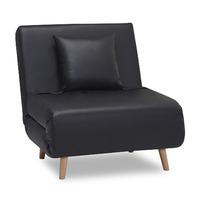 macy faux leather chair bed