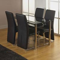 Maira Dining Table Set With 4 Franco Dining Chairs