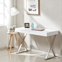 Mayline Laptop Office Desk In High Gloss White