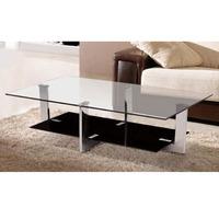 Manhattan Modern Coffee Table In Clear Glass