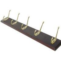 Mahogany 5 Hook Hat And Coat Rack