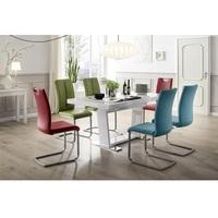Manhattan Glass Dining Table In High Gloss With 8 Paulo Chairs