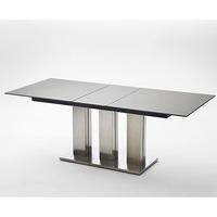 massimo black extending glass dining table 180 to 220 cm