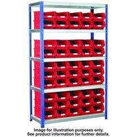 Machine Mart Xtra Barton Storage Eco-Rax TC Shelving Unit With 50 TC4 Blue Containers
