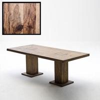 Mancinni 220cm Pedestal Dining Table In Solid Wild Oak