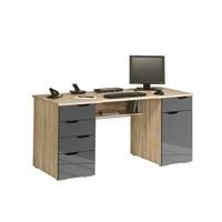 Mason Computer Work Station In Sonoma Oak And Grey Gloss
