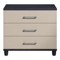 Marlena 3 Drawer Wide Chest Black and Pale Grey