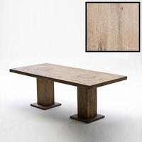 Mancinni 220cm Pedestal Dining Table In Solid White Oak