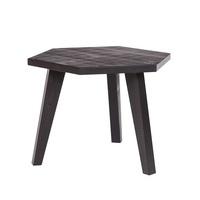 maxim side table in rough sawn black pine