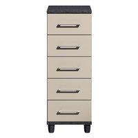 marlena 5 drawer narrow chest black and pale grey