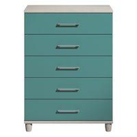 Marlena 5 Drawer Chest Elm and Teal