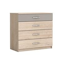 magnum wide chest of drawers in arizona oak and clay