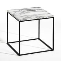 Mahaut Black Metal and Marble Occasional Table