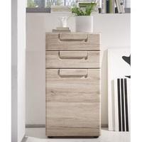 Malea Oak Finish 2 Drawer Chest With 1 Door