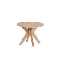 Malun White Oak Finish Round Shape Side Table