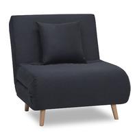 Macy Fabric Chair Bed Black