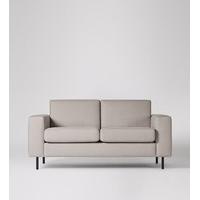 malvern two seater sofa in harbour grey linen blend black feet