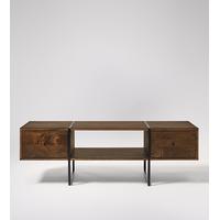 Mabley Media Unit in mango wood & black