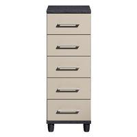 marlena 5 drawer narrow chest black and pale grey