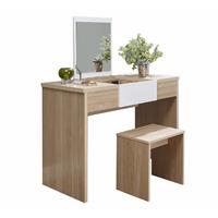 marlow dressing table set oak and white