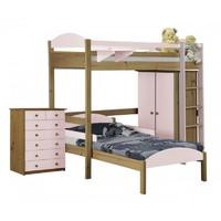 Maximus L shape high sleeper set 2 - Antique and Pink