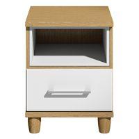 marlena 1 drawer bedside oak and white