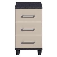 marlena 3 drawer narrow chest black and pale grey