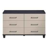 Marlena 6 Drawer Chest Black and Pale Grey