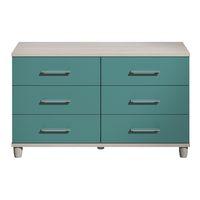 Marlena 6 Drawer Chest Elm and Teal