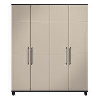 Marlena 4 Door Wardrobe Black and Pale Grey