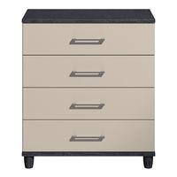 marlena 4 drawer chest black and pale grey