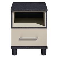 Marlena 1 Drawer Bedside Black and Pale Grey