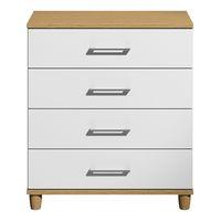 Marlena 4 Drawer Chest Oak and White