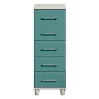 Marlena 5 Drawer Narrow Chest Elm and Teal