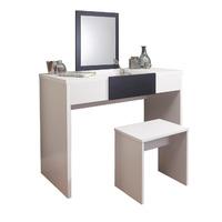 Marlow Dressing Table Set White and Black
