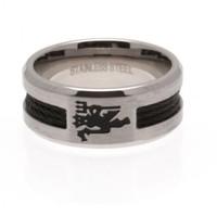 Manchester United F.C. Black Inlay Ring Large