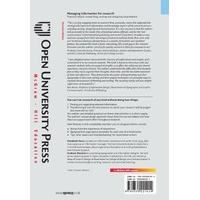 Managing information for research: Practical help in researching, writing and designing dissertations (Open Up Study Skills)