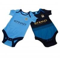 Manchester City F.C. 2 Pack Bodysuit 6/9 mths