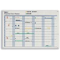 Mark-it Perpetual Year Planner Laminated with Repositionable Date Strips W900xH600mm - Ref PYP
