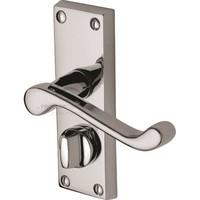 Malvern Privacy Door Handle (Set of 2) Finish: Satin Nickel