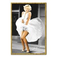 Marilyn Monroe Seven Year Itch Dress Poster Oak Framed - 96.5 x 66 cms (Approx 38 x 26 inches)