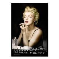 Marilyn Monroe Lipstick Poster Black Framed - 96.5 x 66 cms (Approx 38 x 26 inches)