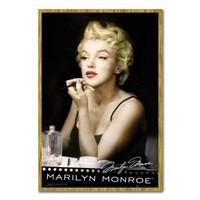 Marilyn Monroe Lipstick Poster Oak Framed - 96.5 x 66 cms (Approx 38 x 26 inches)