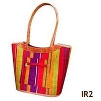 Madagascar Valy Raffia IR2 Stripe Handbag