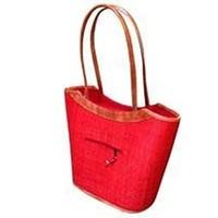 Madagascar Valy Raffia Red Handbag