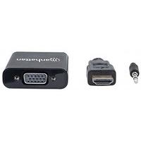 Manhattan Hdmi to Vga Converter with Audio Black Polybag