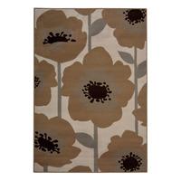 maestro bold floral rug natural 60 x 110cm