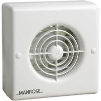Manrose 100mm (4") Window Automatic Extractor Fan w/ Timer & Pullcord