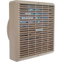 Manrose 150mm Commercial Grey Automatic Wall Fan w/ Internal Thermo-activated Shutters